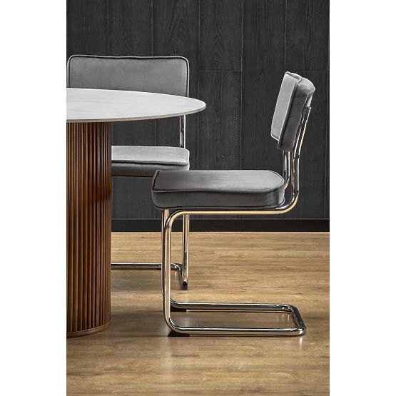 BRUNO okrugli stol, bijeli mramor / orah (2p=1ks)