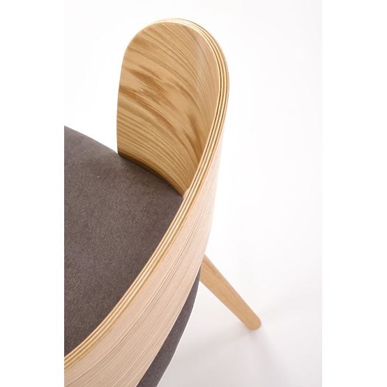 CADIZ stolica prirodni hrast / siva (1p=2kom)