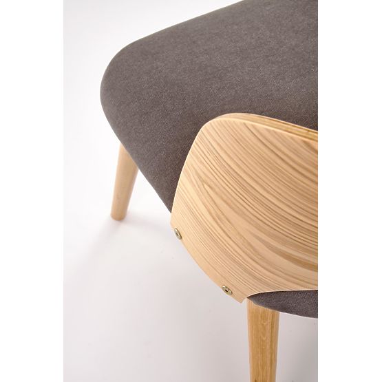 CADIZ stolica prirodni hrast / siva (1p=2kom)