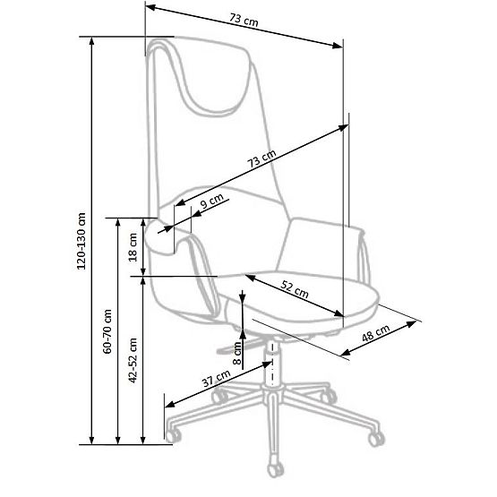 CALVANO uredska stolica tamno smeđa / svijetlo smeđa
