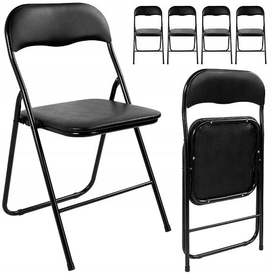 Catering set FETA BLACK 180 cm + 6 BASICO stolica