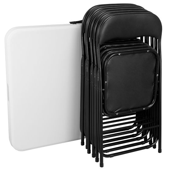 Catering set FETA WHITE 180 cm + 6 stolica BASICO