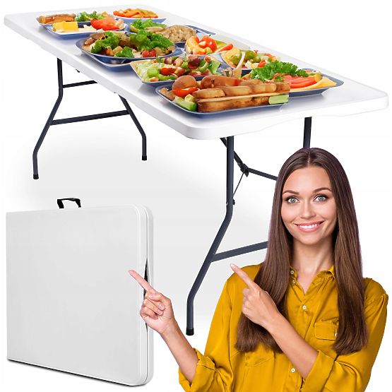 Catering set FETA WHITE 180 cm + 6 stolica BASICO