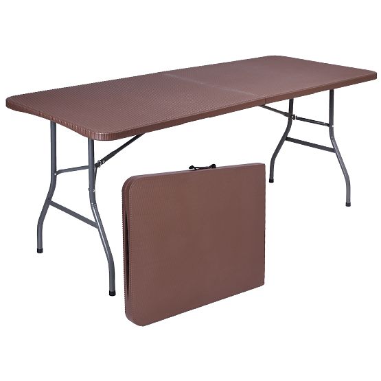 Catering set Ratan smeđi stol 180 cm + 2 klupe