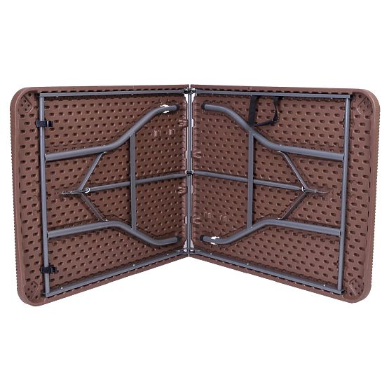 Catering set Ratan smeđi stol 180 cm + 2 klupe