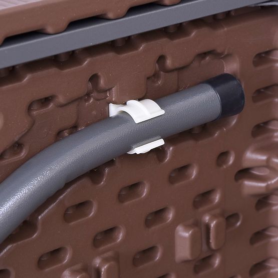 Catering set Ratan smeđi stol 180 cm + 2 klupe