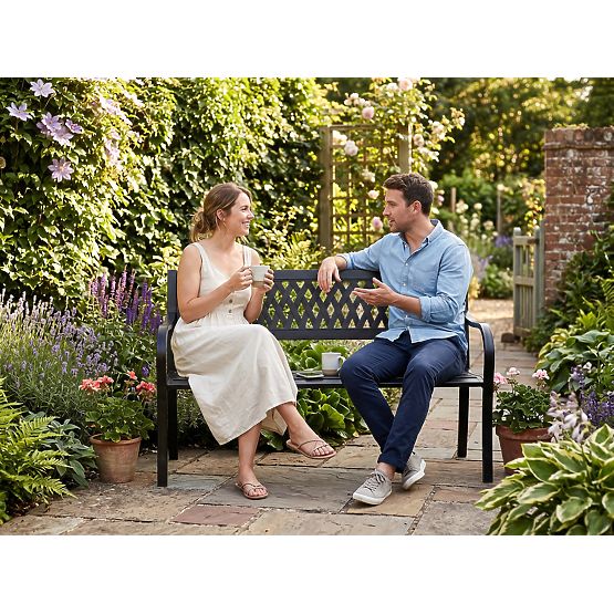 Čelična vrtna klupa ROMBO