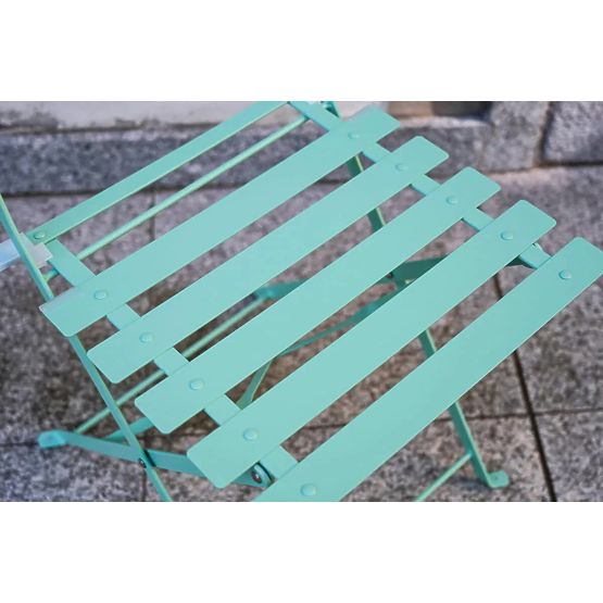 Čelični Balkon Namještaj (2 x sklopive stolice + stol) SEMPLICI Mint