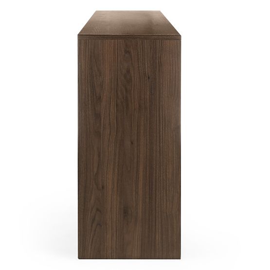 Četverovratni komoda Moku orah villa, zaobljene prednje površine