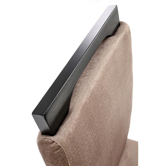 CLARION 2 stolice crna / presvlaka: MONOLITH 09 (tamno smeđa) (1p=2kom)