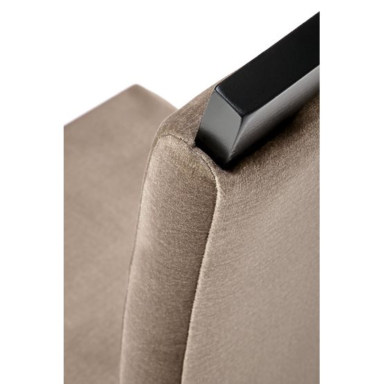 CLARION 2 stolice crna / presvlaka: MONOLITH 09 (tamno smeđa) (1p=2kom)