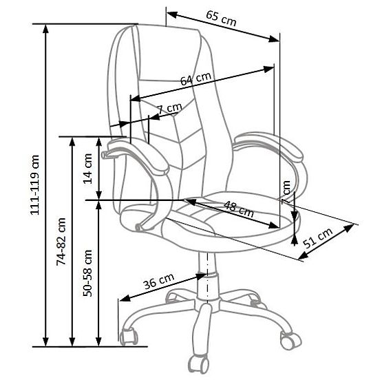 CODY smeđa uredska stolica