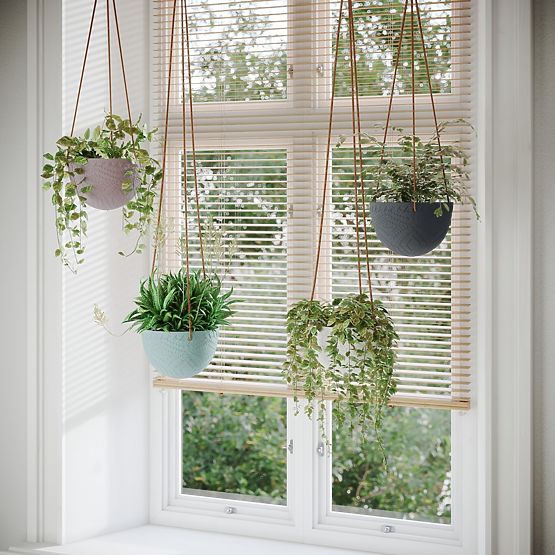 Crna boho stilska saksija LOKAI za interijer ameliahome