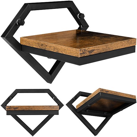 Crni metalni zidni cvjetnjak Doron Rustic loft