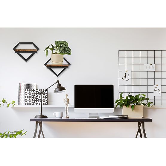 Crni metalni zidni cvjetnjak Doron Rustic loft