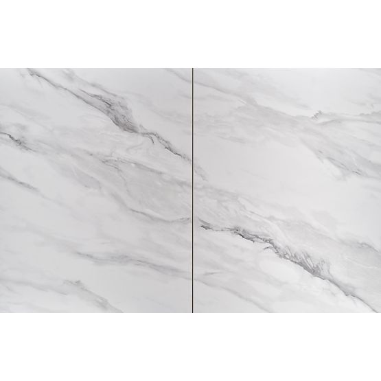 DANCAN proširivi stol, bijeli mramor / sivi / svijetlosivi / crni (3p=1ks)