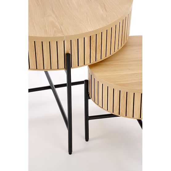 DANTE set od 2 klupa, prirodna/crna (1p=1set)