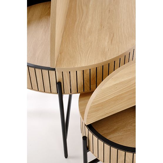 DANTE set od 2 klupa, prirodna/crna (1p=1set)