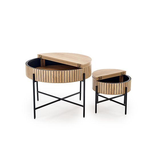 DANTE set od 2 klupa, prirodna/crna (1p=1set)