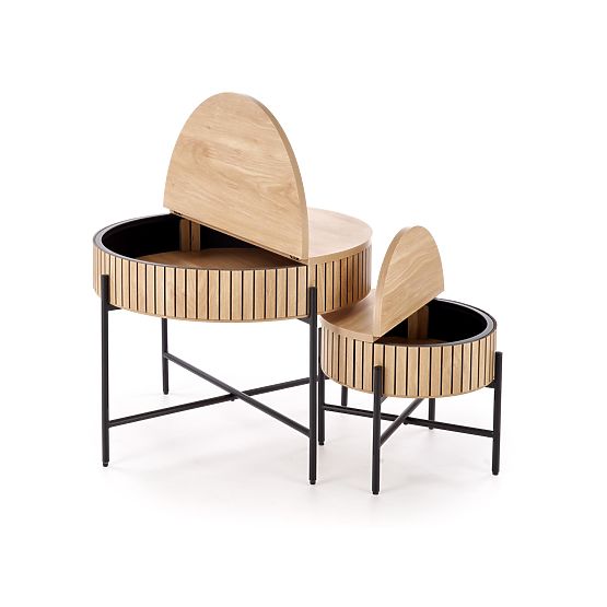 DANTE set od 2 klupa, prirodna/crna (1p=1set)