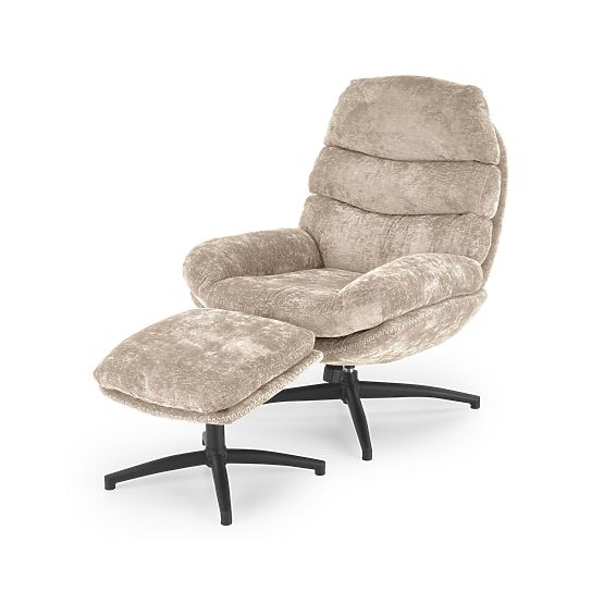 DARIO relax stolica s osloncem za noge i funkcijom ljuljanja, bež (1p=1ks)