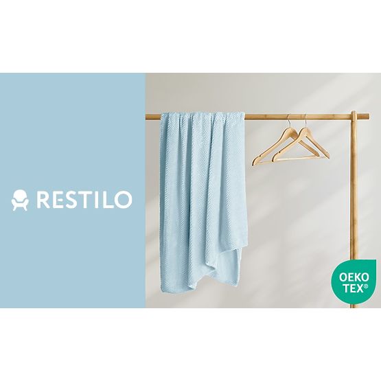 Deka HENRY plave boje s žakardnim utiskivanjem moderni stil 170x210