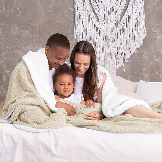 Deka SHLEEPY boja bež jacquard klasični stil 130x180