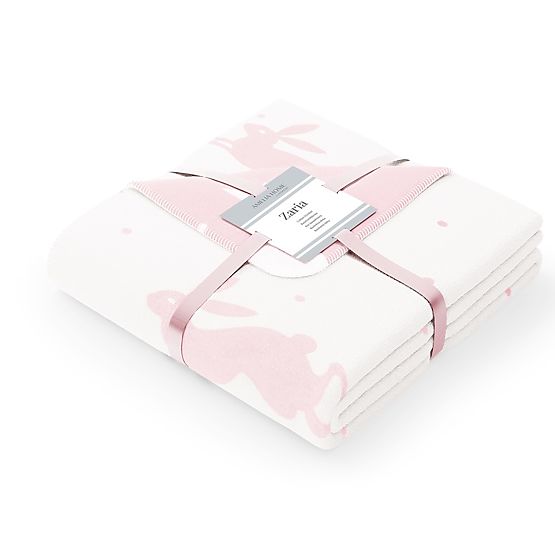 Deka ZARIA boja puder ružičasta tiskana 150x200