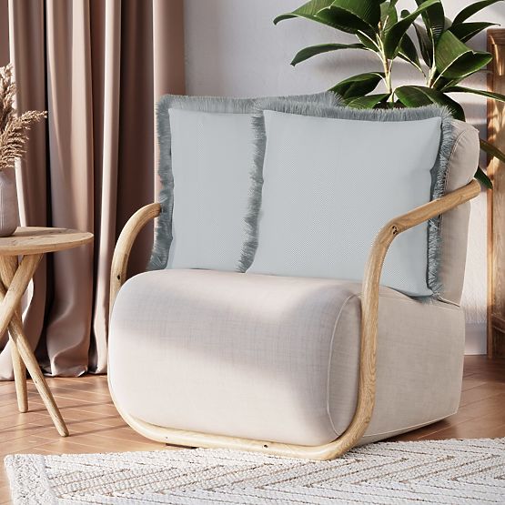 Dekorativna navlaka za jastuk CLEAR siva s boho velvet printom 45x45 ameliahome