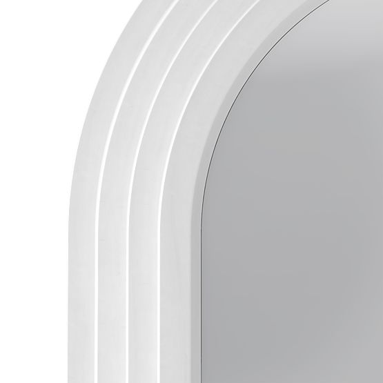 Dekorativno viseće ogledalo Giovanni 170x80 cm, bijelo, zaobljeno
