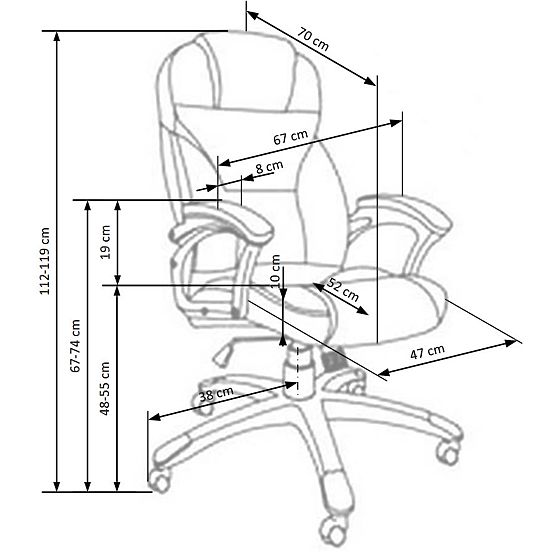 DESMOND siva uredska stolica