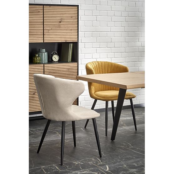 DICKSON 2 proširivi stol 150-210/90 cm, ploča - prirodna, noge - crne (2p=1ks)