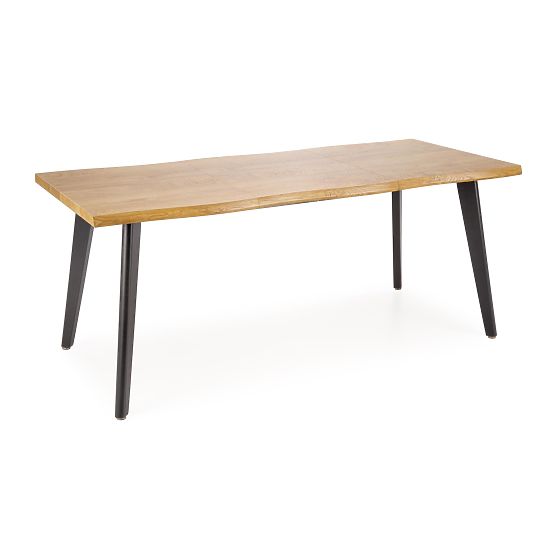 DICKSON 2 proširivi stol 150-210/90 cm, ploča - prirodna, noge - crne (2p=1ks)