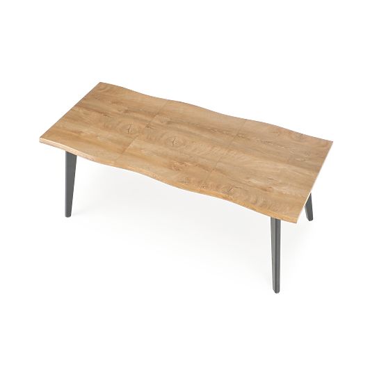 DICKSON 2 proširivi stol 150-210/90 cm, ploča - prirodna, noge - crne (2p=1ks)