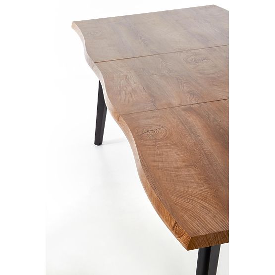 DICKSON sklopivi stol 120-180/80 cm, ploča - prirodna, noge - crne (2p=1ks)