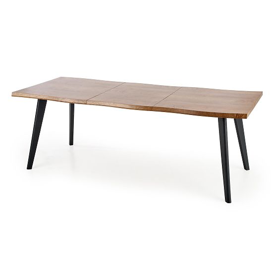 DICKSON sklopivi stol 120-180/80 cm, ploča - prirodna, noge - crne (2p=1ks)