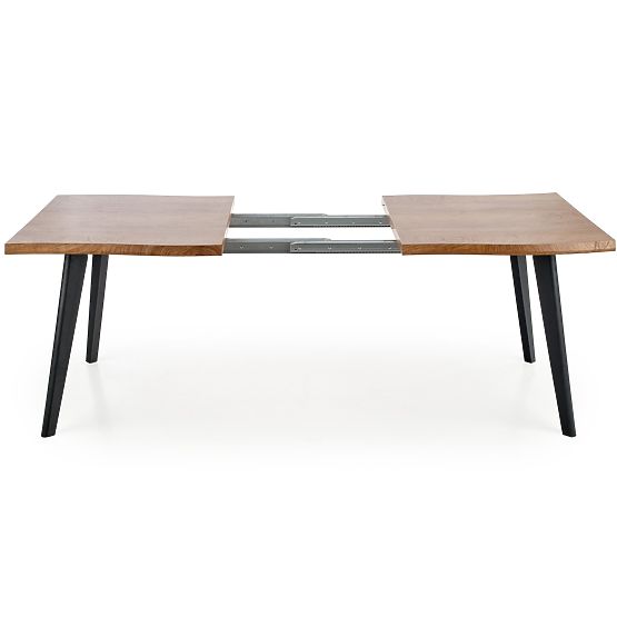 DICKSON sklopivi stol 120-180/80 cm, ploča - prirodna, noge - crne (2p=1ks)