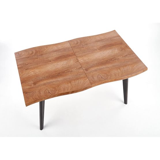 DICKSON sklopivi stol 120-180/80 cm, ploča - prirodna, noge - crne (2p=1ks)