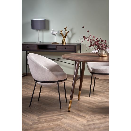 DOMENICO stol ploča - orah, noge - orah / zlatna (2p=1ks)