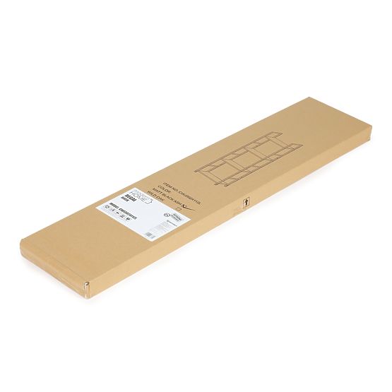 Drvena moderna polica metalni okvir LOFT 4 police crna