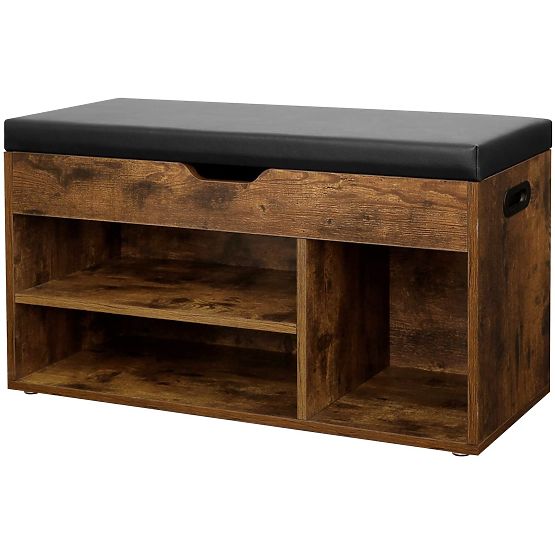 Drveni ormarić za cipele s klupom LOFT