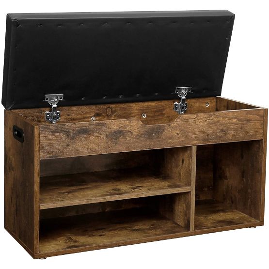 Drveni ormarić za cipele s klupom LOFT