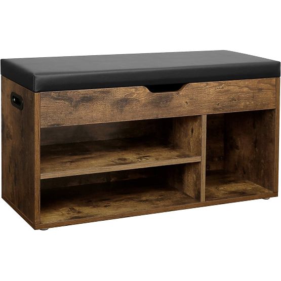 Drveni ormarić za cipele s klupom LOFT