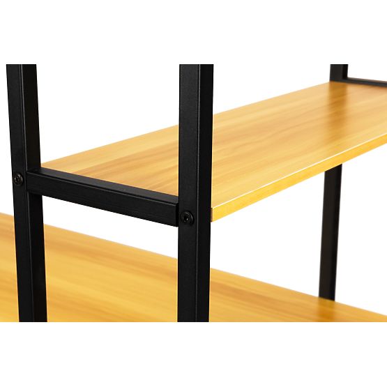 Drveni računalni stol s policama u loft stilu