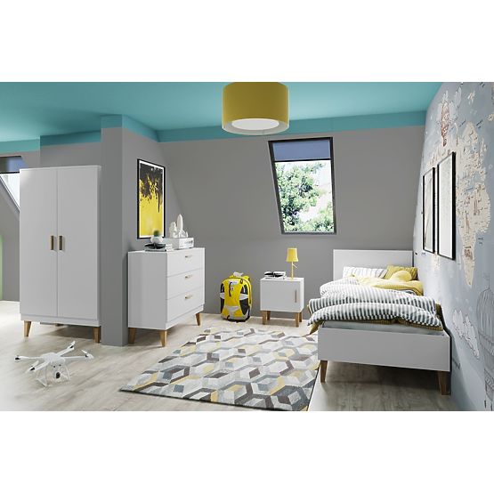 Dvokrilni ormar KUBI - bijela boja