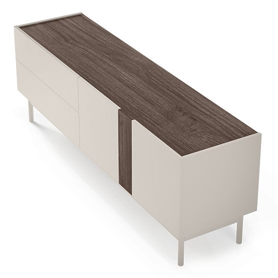 Dvokrilni TV ormarić s ladicama Berula, kašmir, Orah Villa