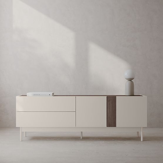 Dvokrilni TV ormarić s ladicama Berula, kašmir, Orah Villa