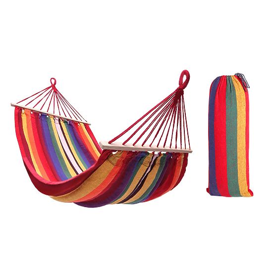 Dvostruka viseća mreža s prečkom 80cm 480145A YELLOW