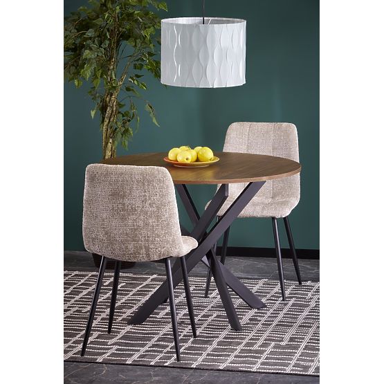 EDGAR stol, ploča - orah, noge - crne (2p=1ks)