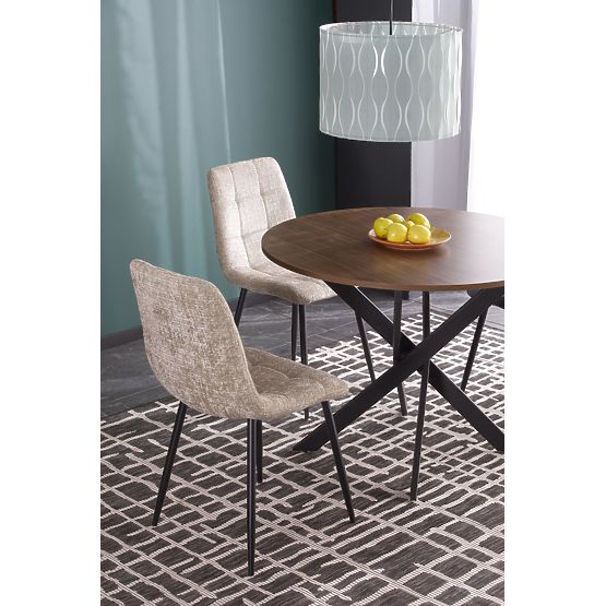 EDGAR stol, ploča - orah, noge - crne (2p=1ks)